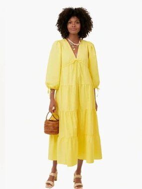 Hyacinth House Yellow Mila Midi Dress 